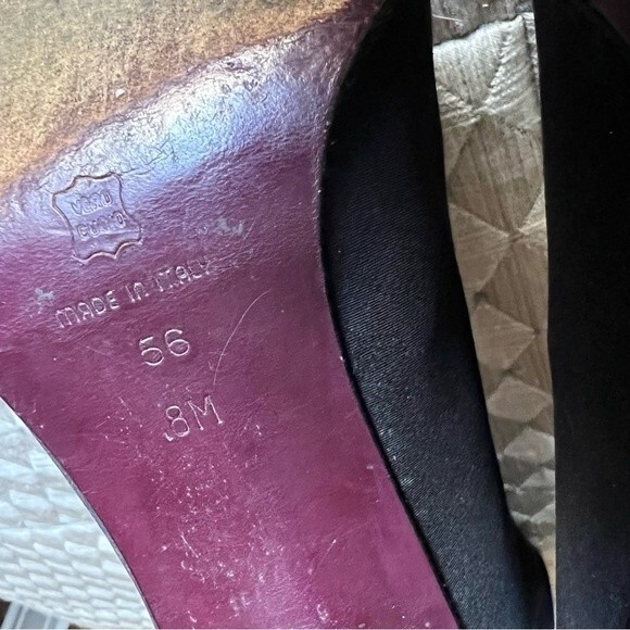 Via Spiga Black Stretch Fabric Heeled Boots with Pointed Toes Women’s Size 8 - Picture 11 of 12